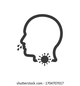 corona Symptoms icon vector illustration 
