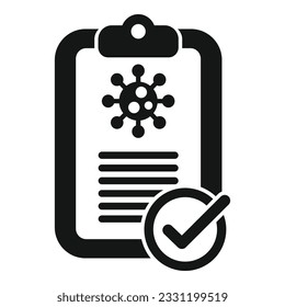 Corona test board icon simple vector. Positive result. Computer medicine