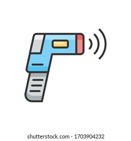 Corona Test machine vector outline filled illustration. corona virus covid-19 icon