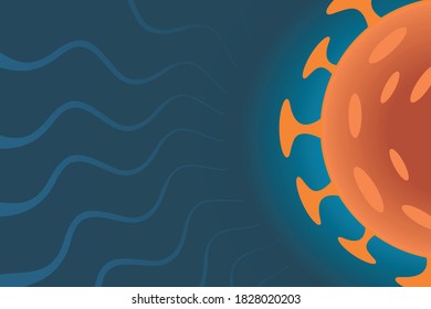 Corona theme of background template indark blue gradient color for presentation, greeting, poster, wallpaper or others graphic design - coviid 19 theme - covid 19 illustration - vector eps 10