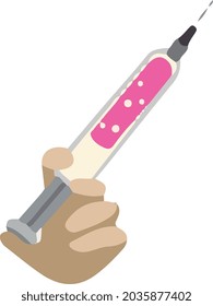 corona vaccination inject icon vector
