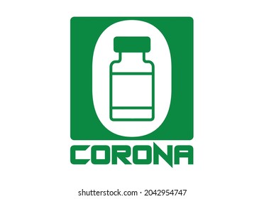 Corona Vaccine Logo And Icon Design Template