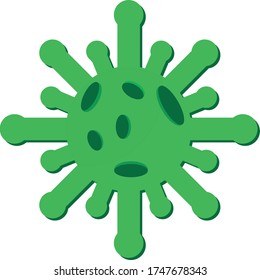 corona vírus vector illustration green