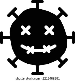 Vektorgrafik von Corona auf transparentem Hintergrund. Hochwertige Symbole. Glyphen Vektorsymbole für Konzept und Grafikdesign.