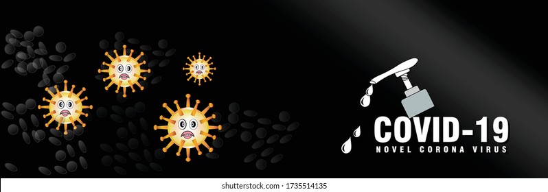 Diseño de póster de vectores Corona fondo negro aislado