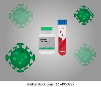 corona. corona virus 2019. Stop virus corona with corona vaccine concept for background healthcare and medical. vector illustration