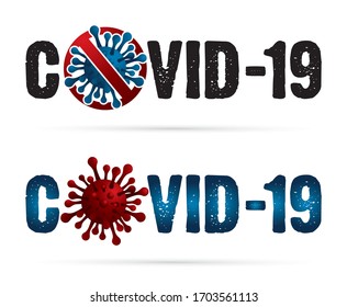 Corona virus 2019 text cartoon graphic vector.