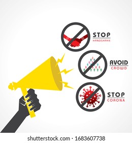 Corona Virus 2019-20. Wuhan virus disease, virus infections prevention methods,Logo, symbol & how to prevent.