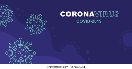 banner do vírus corona 2019-nCoV. Vírus Corona em Wuhan, China, propagação global e conceito para parar o vírus Corona. Gripe e doenças pulmonares se espalhando pelo mundo. Doença perigosa vírus corona, alerta de risco