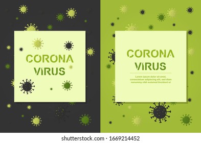 Corona Virus, (2019-nCoV). corona disease bacteria and corona virus inscription. for your Infographic, Logo, symbol & how to prevent. 
 