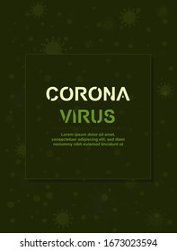Corona Virus, (2019-nCoV). corona disease bacteria and corona virus inscription. for your Infographic, Logo, symbol & how to prevent.