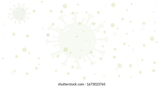 Corona Virus, 2019-nCoV. green corona disease bacteria 