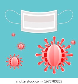 Corona virus 2019-nCov novel corona virus concept responsible for Asian flu outbreak and corona viruses influenza as dangerous flu strain cases as a pandemic. vector illustration