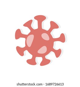 Corona virus 2019-nCoV on white background. Trendy flat style for graphic design, web-site. Vector illustration EPS 10.