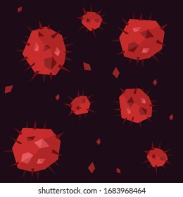 Corona virus 2019-nCoV pattern. Corona Virus in Wuhan, China, Global Spread, and Concept Stopping Corona Virus. Flu and lung disease spreading of world. Dangerous Chinese ncov corona virus, risk alert