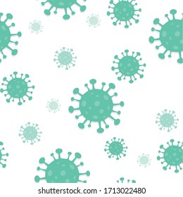 corona virus 2019-nCoV seamless pattern. Illustrations concept coronavirus COVID-19. Vector illustration