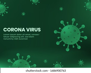 Corona virus (2019-nCov) vector illustration. Wuhan virus. Wallpaper, background concept.