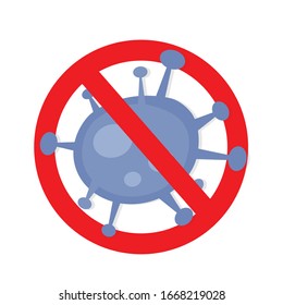 Corona Virus. 2019-nCoV. Corona Virus in Wuhan, China, Global Spread, and Concept of Icon of Stopping Corona Virus