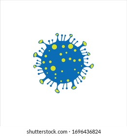 Corona Virus 2020 flat design template. covid-19 White background Design vector illustration.