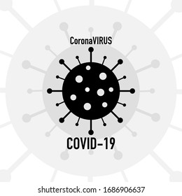 Corona Virus 2020, virus infections. Coronavirus (2019-nCoV). Virus Covid 19-NCP. Background with realistic blue and orange virus cells. Symbol vector illustration.