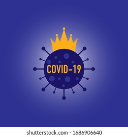 Corona Virus 2020, virus infections. Coronavirus (2019-nCoV). Virus Covid 19-NCP. Background with realistic blue and orange virus cells. Symbol vector illustration.