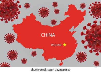 corona virus 2020 vector illustration, background 