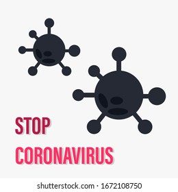 Corona Virus 2020. Corona Virus in Wuhan. Coronavirus quarantine poster. Stop coronavirus outbreak concept. Vector illustration.