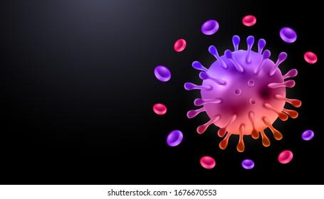 Corona Virus 2020. Wuhan virus disease. Covid-19 outbreak and coronaviruses influenza background. Coronavirus 2019-nCoV. Pandemic medical health risk concept. Perfect for banner, info graphic vector