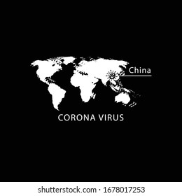 Corona Virus 2020. Wuhan virus disease, virus infections prevention methods Corona Virus Logo Symbol
