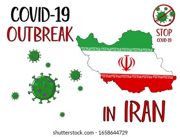 Corona Virus 2020.covid-19.in Iran. Virus Corona Vectors. Vector Illustration.