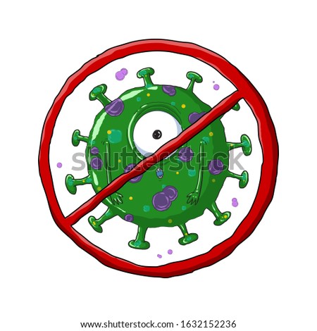 Corona Virus 2020.covid-19.Coronavirus stop sign.coronavirus is crossed out with red STOP sign.Virus corona vectors.vector illustration.