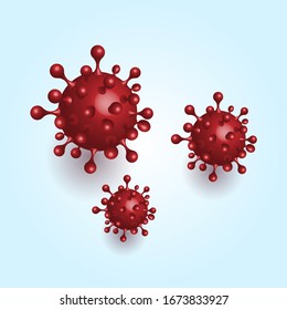 Corona Virus 3D Vector Illustration Concept 