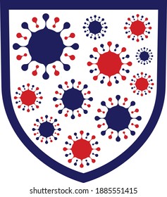 Corona virus with add shield to protect and safe to protect yourself from infected virus