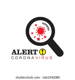 Corona Virus Alert. Vector Icon, Recognize Corona Virus. Eps Vector 10.