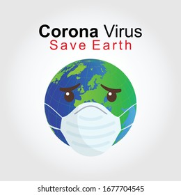 Corona Virus is already widespread, let's save our Earth. Corona virus icon.