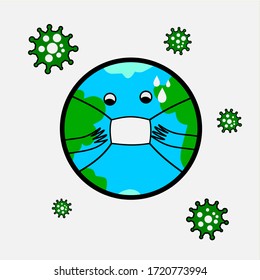Corona-Virus-Angriff Illustration Vektordesign