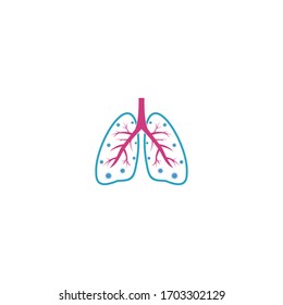 corona virus attack lung vector 