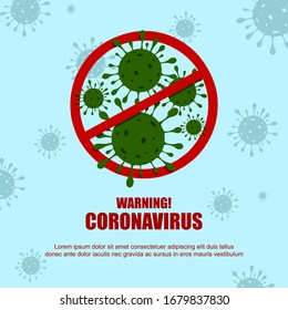 vector de diseño de póster consciente de virus corona