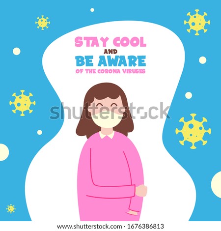 Corona virus awareness illustration vector. Covid-19 awareness background illustration web banner