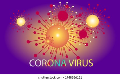 Corona virus background, deadly virus, dangerous disease.