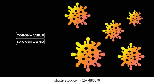 Plantilla vectorial de diseño de fondo de virus Corona