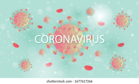 Corona Virus background vector illustration
