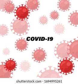 ilustración vectorial de fondo del virus corona