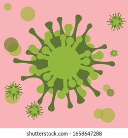 corona virus or bacteria close up 