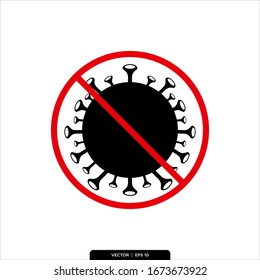 diseño de icono de corona virus o bacterias e ilustración Plantilla de logotipo