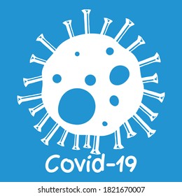 Corona virus bacteria Vector Simple Blue Colour