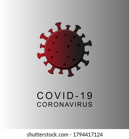 Corona Virus Banner Design Illustration. Isolated on gradient white gre background.