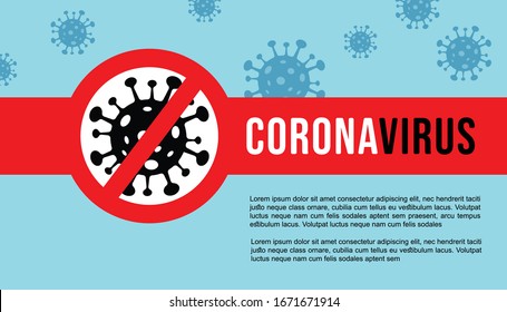 Corona Virus banner , poster template. 2019-nCoV. Corona Virus in Wuhan, China, Global Spread, and Concept of Stopping Corona Virus