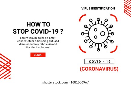 Corona virus banner template for campaign healthy life