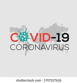 Corona Virus Banner Vektorillustration für Web-Weltkarte